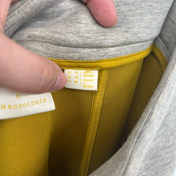 Maeve Anthropologie‎ Skirt Women’s 10 Heathered Gray Flare Midi Stretch - Picture 4 of 8